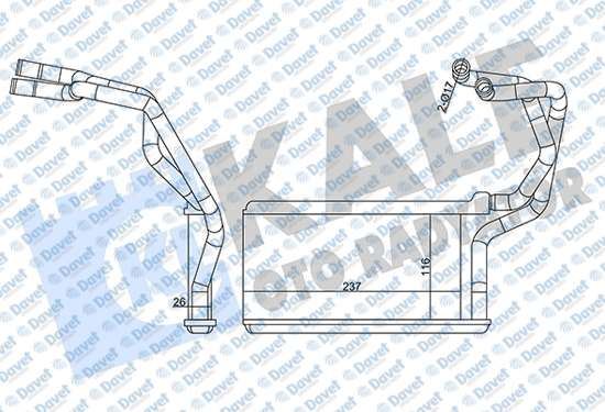 KALE 358590 Kalorifer Radyatoru Mitsubishi L200 2.5l 4d56t Di-D Cr 4×2 4×4 Ka4t Kb4t 07-14 - Aluminyum